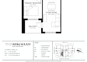 Thumbnail 23 of 26 - A black and white image of a floor plan for a layout labeled "N".