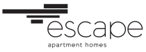 the logo for escape apartment homes