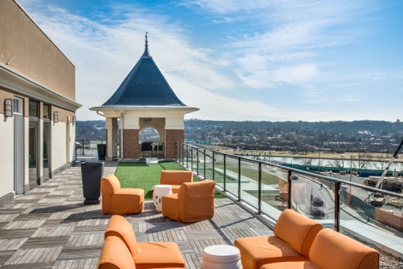 Rooftop deck with grills at 1600 Pennsylvania Avenue SE, Washington