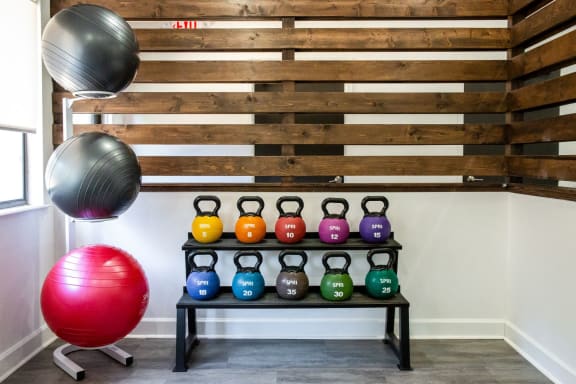 24-Hour Fitness Center With Free Weights at Element at Kirkwood, Atlanta, GA, 30317