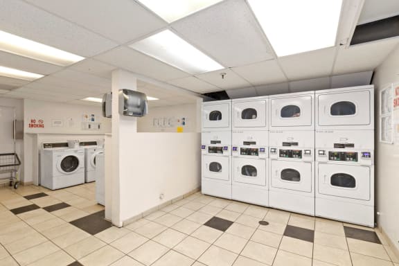 a washer and dryer in the laundry room
