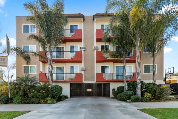 Apartments for Rent in Mar Vista CA - Exterior View of Vista Apartments Building During Daylight Featuring Apartment Balconies