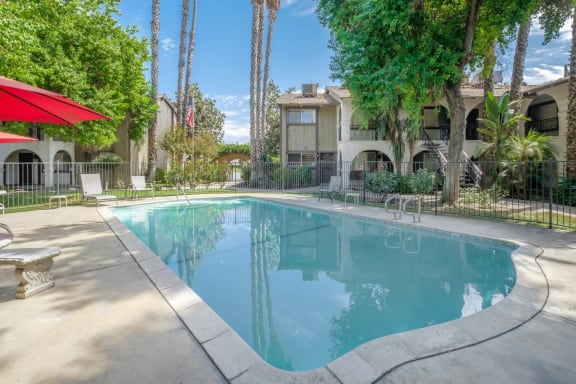Expansive Swimming Pool at Barcelona Apartments, Visalia, California