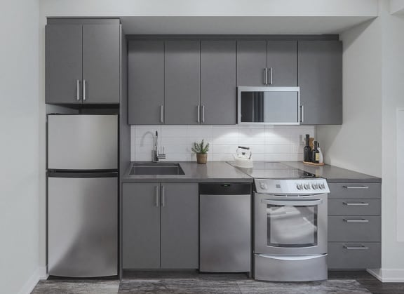 Custom Kitchen with sleek cabinetry