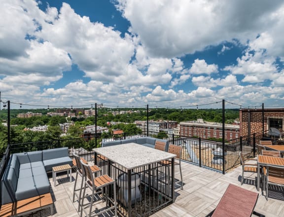 Rooftop deck with grills at The Melwood Washington DC