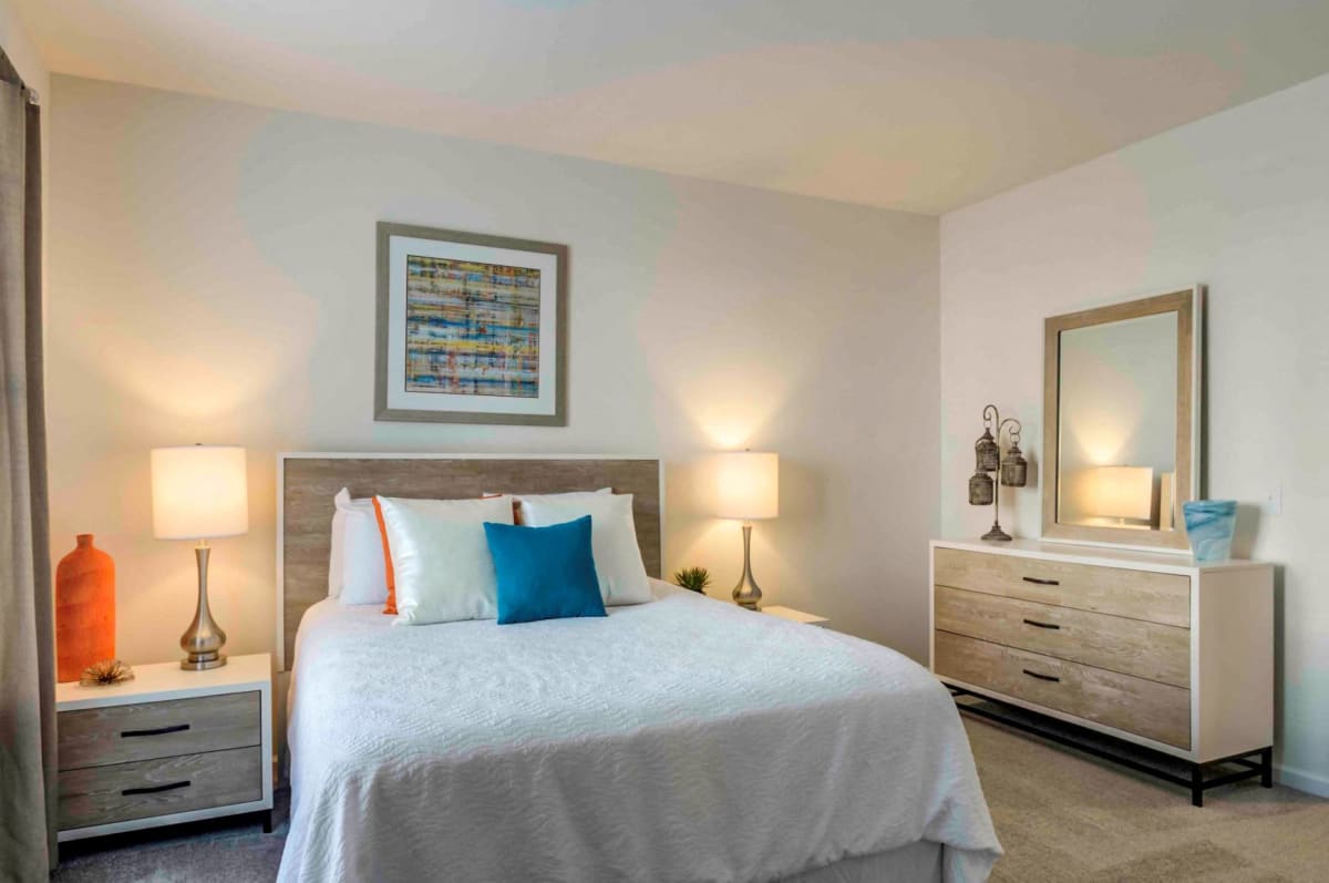 Wayside Point carpeted bedroom in model home - Ocean Township, NJ