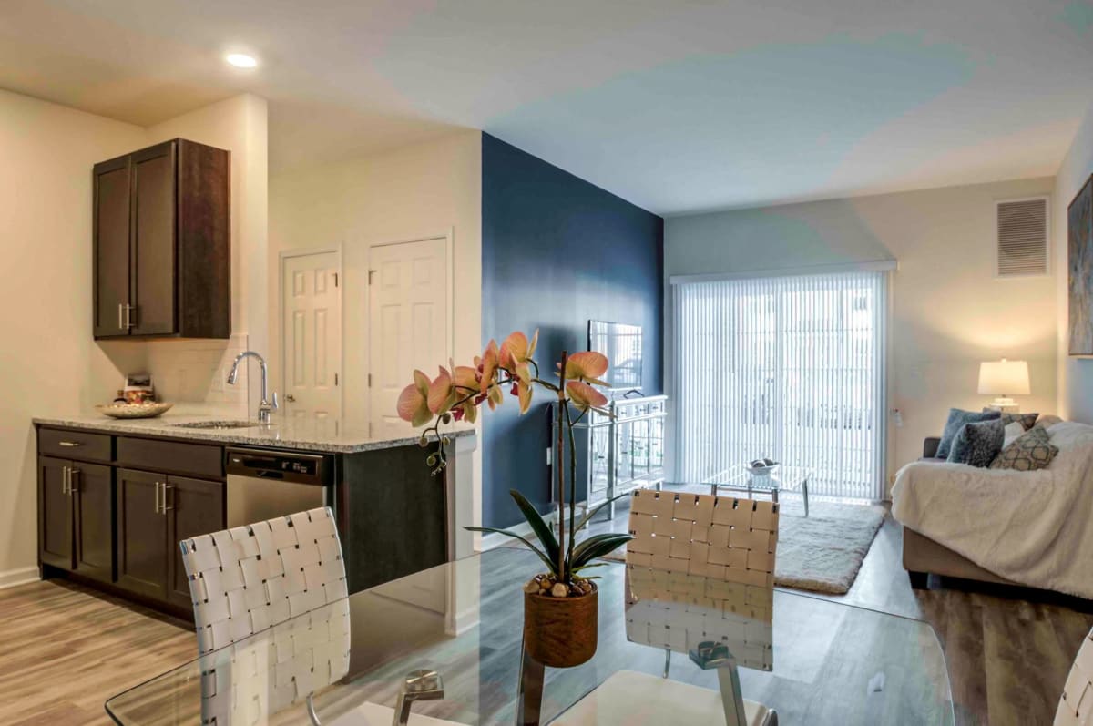 Wayside Point living and dining area in model home - Ocean Township, NJ