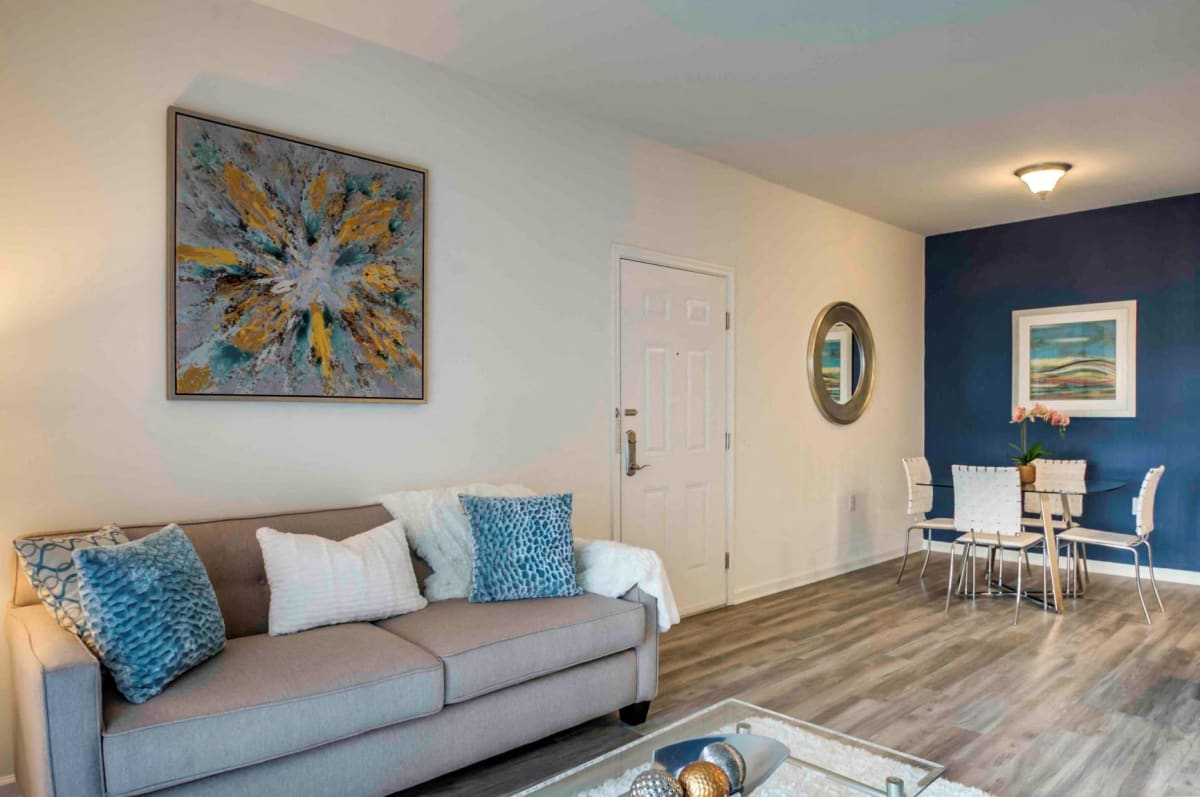 Wayside Point living room with hardwood flooring - Ocean Township, NJ