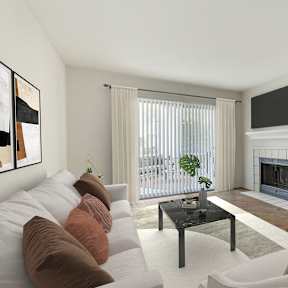 Living Room With TV at The Apartments at Tamar Meadow, Maryland