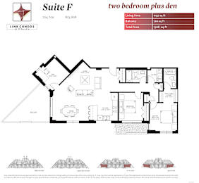 The Link Suite F Two Bedroom Plus Den Apartment