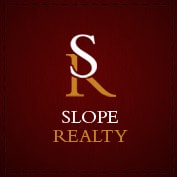 A logo with the letters "SR" and the words "SLOPE REALTY" below it.