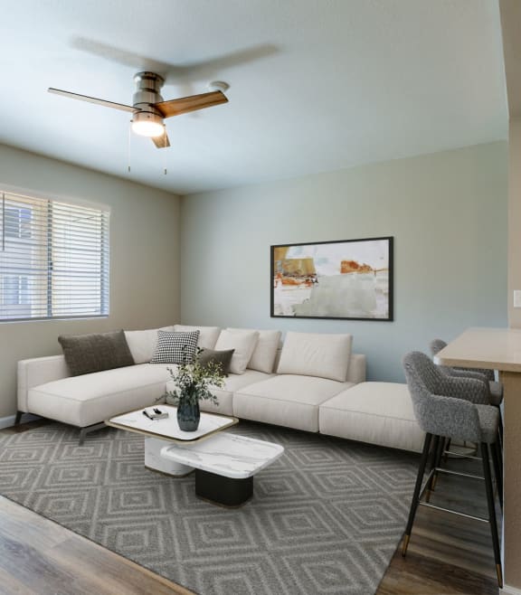 a living room with a couch and a table at Promontory, Arizona