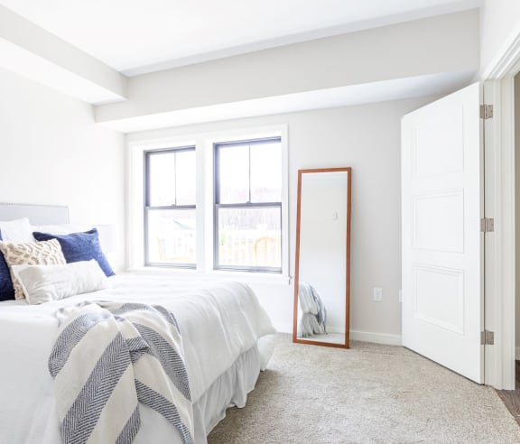 Spacious bedrooms with gorgeous natural light exposure at Oriole Landing, Lincoln, Massachusetts