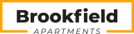 the logo apartments with the word brookdale on a green