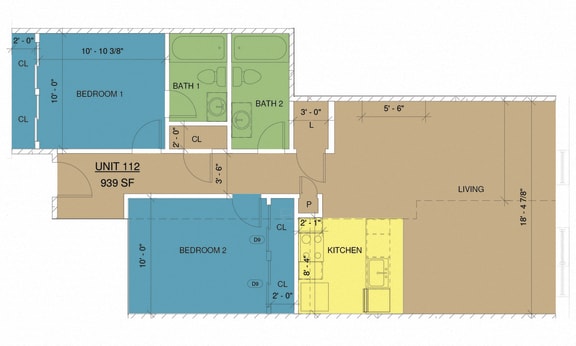 Floor Plan  Exchange Place Unit 112