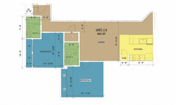 Floor Plan  Exchange Place Unit 114