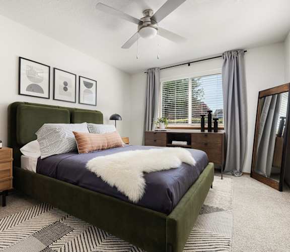 Well Decorated Bedroom at Cedar House, Vancouver, WA