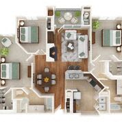 The Foundry Floor Plan at Vivant Woodholme, Pikesville, MD, 21208