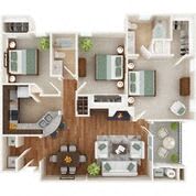 The Overlook Floor Plan at Vivant Woodholme, Maryland, 21208