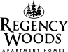 the logo for regency woods apartment homes
