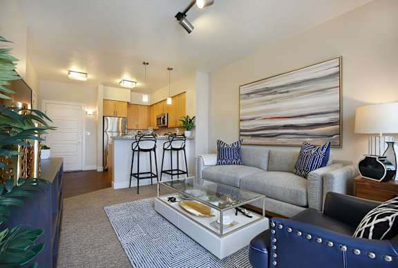Modern Living Room at Liberty Crest Apartments, Salt Lake City, 84111