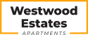 a graphic with the words westwood estates apartments and apartments logo
