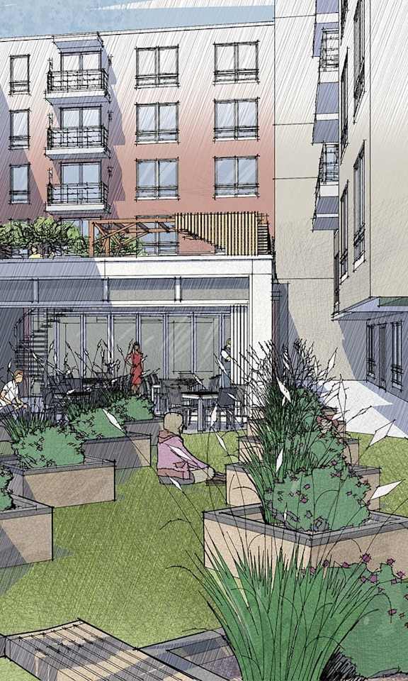 Exterior Rendering of Aspire11 Apartments in Tacoma, Washington
