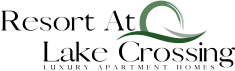 the logo or sign for the resort at lake crossing