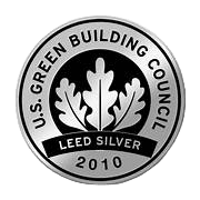 A black and white logo for the U.S. Green Building Council.