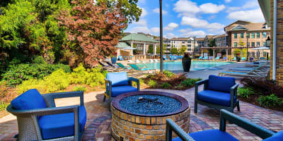 Outdoor sitting area at Eleven 85 Apartments, Atlanta