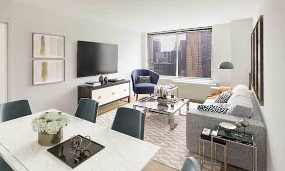 Living Room at MARC Apartments, New York, 10019