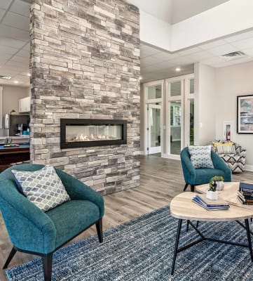 Resident lounge at Bridges at North Hills Apartments in Raleigh, NC