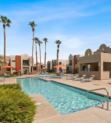Swimming pool at Helix apartments in Las Vegas, NV