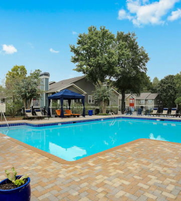 Swimming pool at Laurel Hills Preserve apartments in Marietta, GA