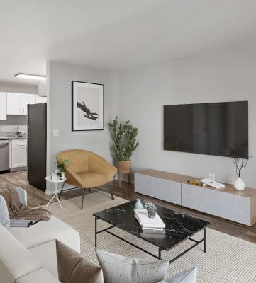 Living room at Ridgeline apartments in Tucson, AZ