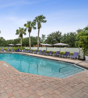 Swimming pool at Waverley Place Apartments in Naples, FL