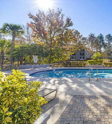 Pool and sundeck at Westland Park Apartments in Jacksonville, FL   