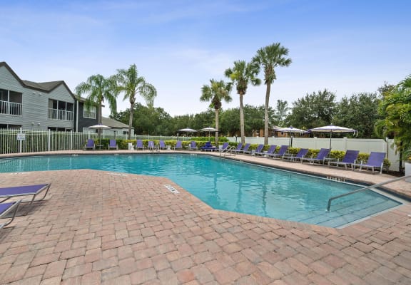 Swimming pool at Waverley Place Apartments in Naples, FL