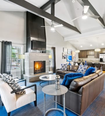  Community lounge at Central Flats Apartments in Kent, WA