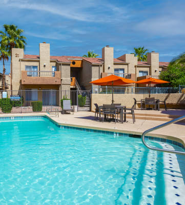  swimming pool and sundeck at Crystal Creek Apartments in Phoenix, Arizona