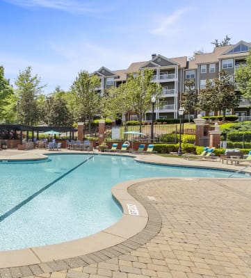 Swimming pool at Parkside at Town Center apartments in Marietta, GA
