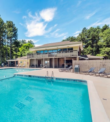 Pool and sundeck at Spring Forest Apartments in Raleigh, NC
