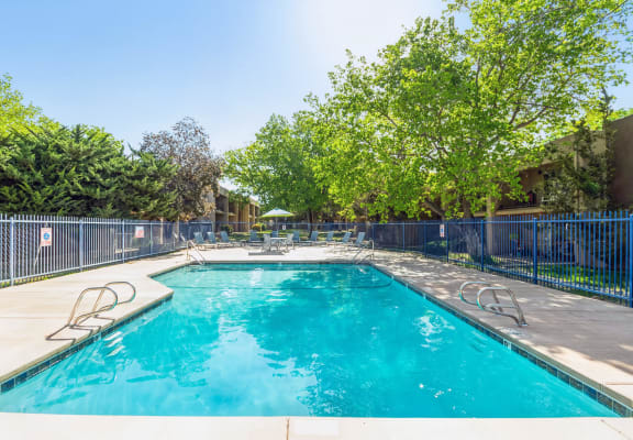 Swimming pool at Indigo Park apartments in Albuquerque, NM