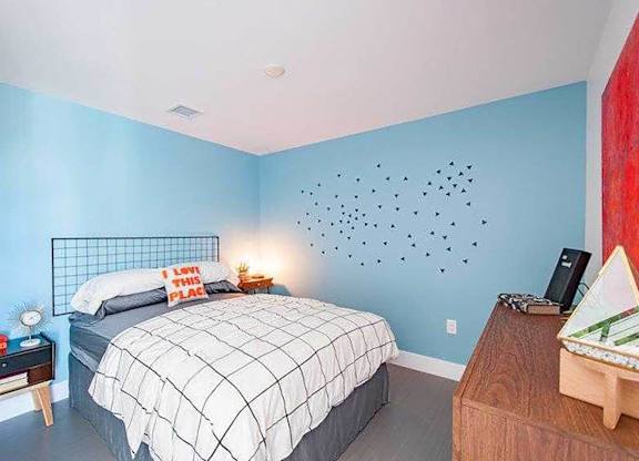 Model Loft Lower Bedroom at Idea1 Apartments in San Diego CA