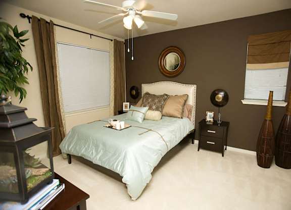 Model Bedroom at Lakeland Estates Apartments in Stafford TX