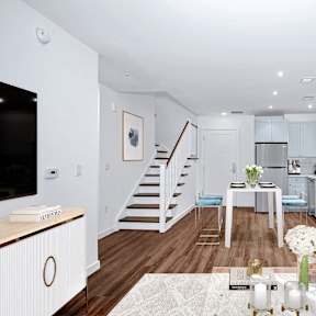Living and kitchen Area at The Glover House Apartments, Washington, 20007
