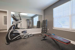 the preserve at ballantyne commons fitness room with exercise equipment