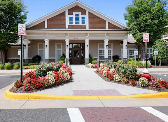 Exterior leasing office at Atley on the Greenway Apartments in Ashburn VA