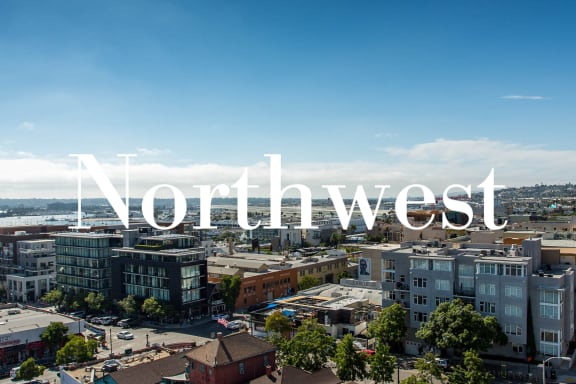 a view of the city of northwest with the word northwest above it