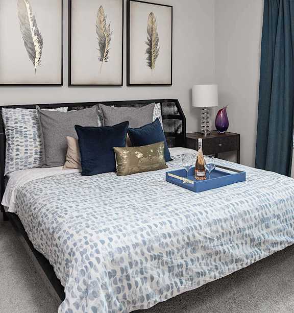 Well Appointed Bedroom at Pointe at Lake Crabtree Apartments, Morrisville, 27560